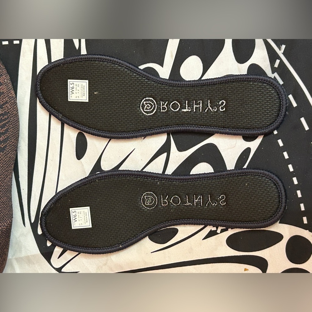 Rothy's “Twilight Metallic “ Brown & Black zebra Knit Flats size 6.5 - Picture 5 of 10